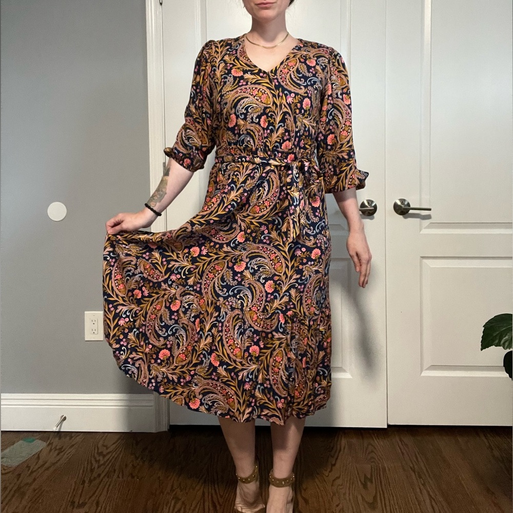 St. John’s Bay Paisley Print Dress - Picture 2 of 5